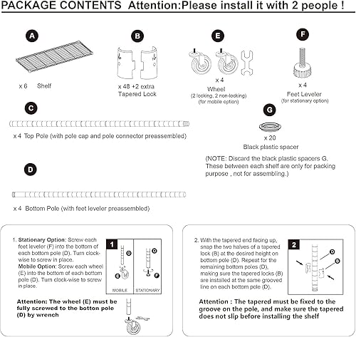 Miniatura 62 de Estantería de metal de 4 niveles de alambre de 36 pulgadas de ancho x 14 pulgadas de profundidad x 54 pulgadas de alto, estantes de almacenamiento