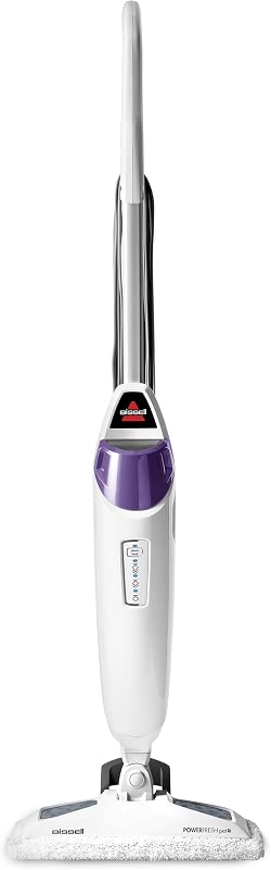 PowerFresh Pet Steam Mop 19404 Hard Floor Steamer with Odor‑Eliminating Scent Discs, Easy Scrubber for Tough Messes, 2 Steam Levels, Sanitizes