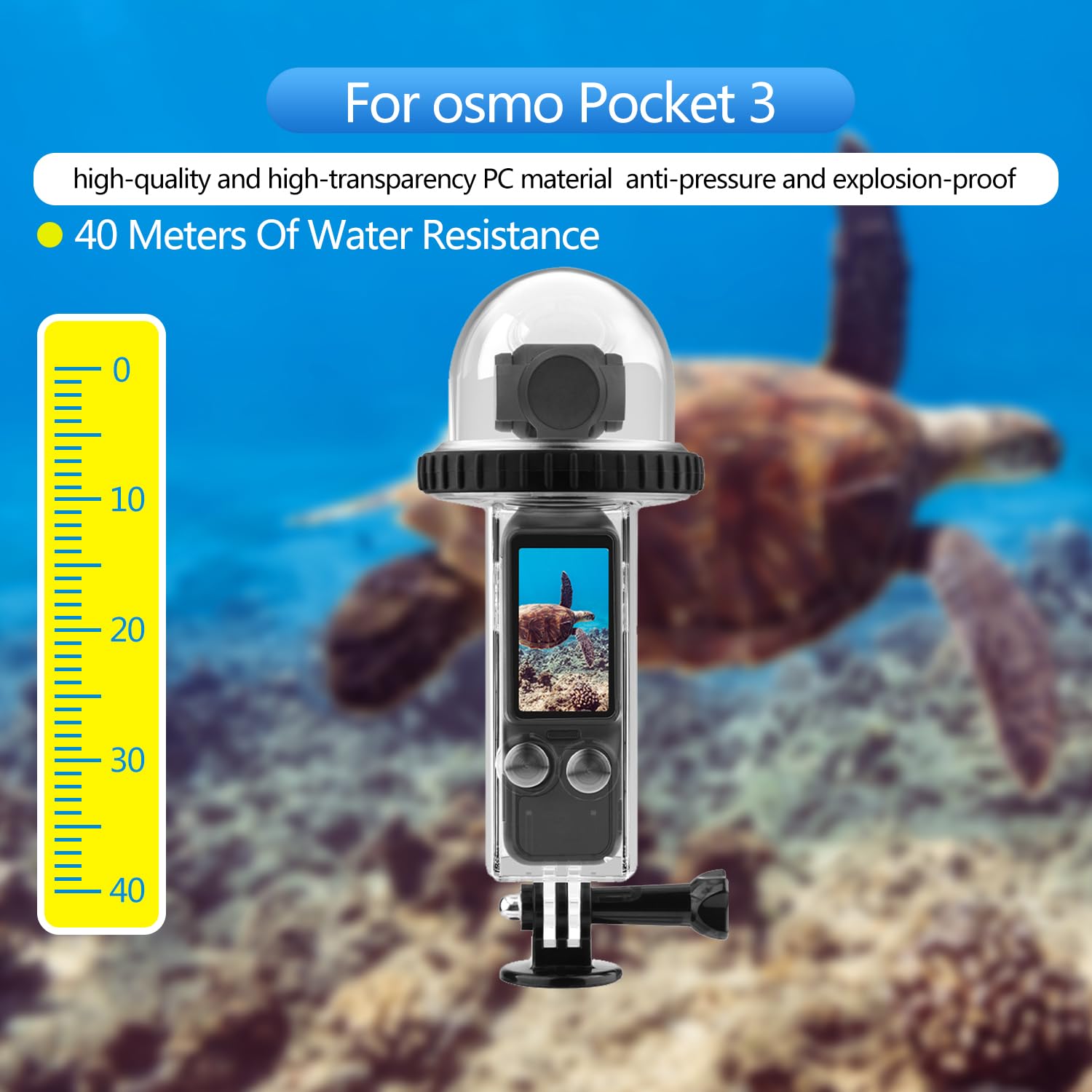 Osmo Pocket 3 40M/131FT Funda Protectora Buceo Compatible para dji Osmo Pocket 3 Impermeables Accesorios