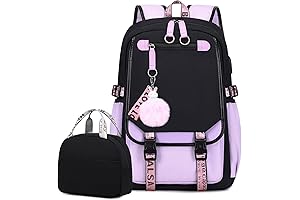 School Supplies: Backpack with Lunch Bag for Middle School Girls