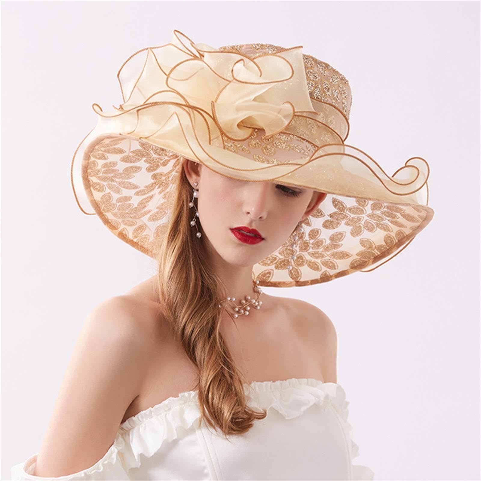 Cappelli da Sole Viaggio A Tesa Larga in Organza Donna