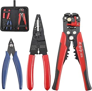 Tysun Automatic Self Adjusting Wire Stripper Tool, 10-24 AWG Wire Cutter for Electrical Cable Cutting, Crimping Tool
