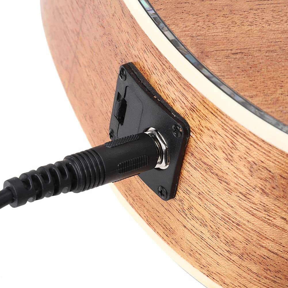 Ukulele Basso Elettrico, Sapele Ubass da 30 Pollici per Professionisti Principianti con Pickup per Adulti e Bambini, Alimentato a Batteria CR2032 (non inclusa)
