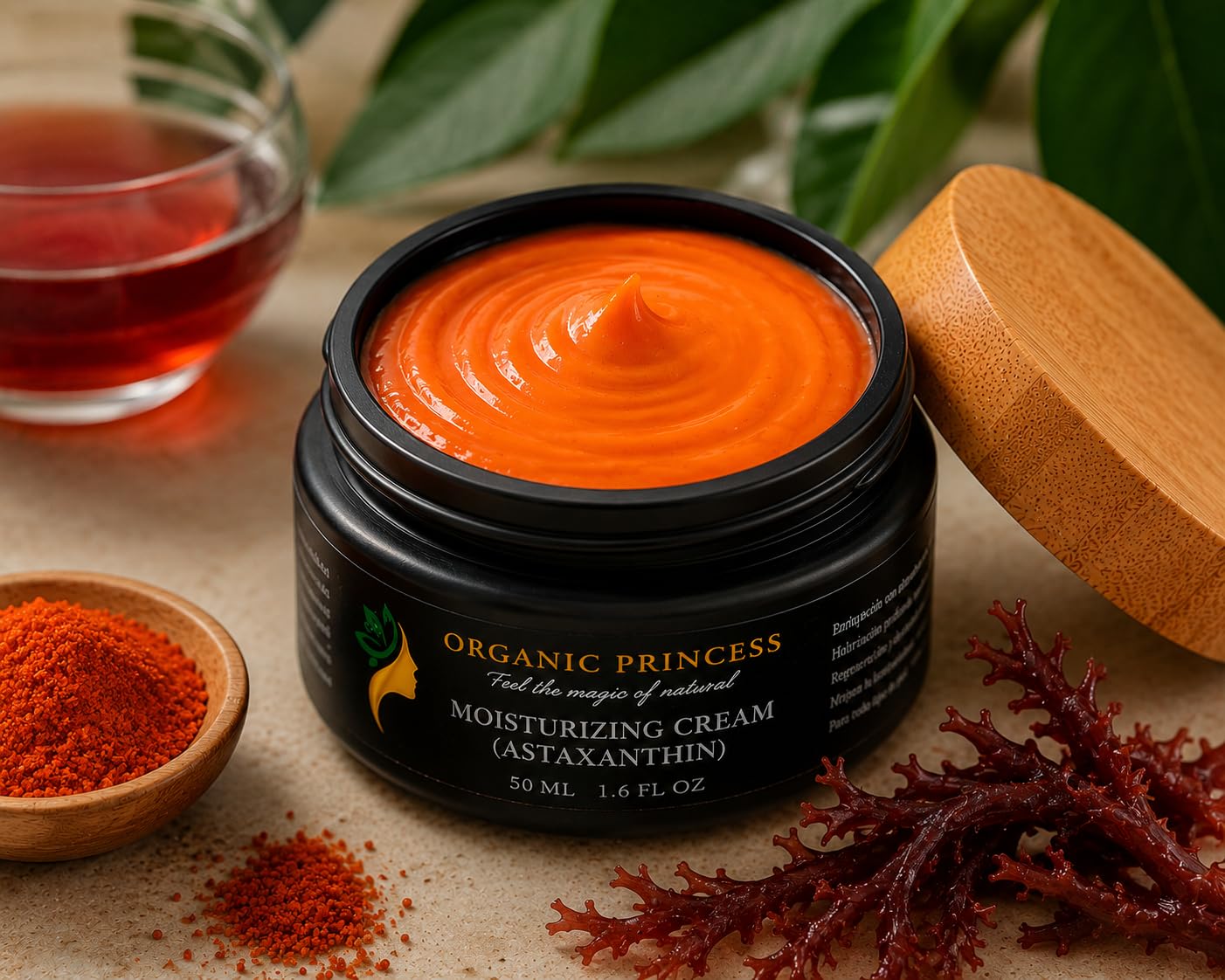 Moisturizing Cream with Astaxanthin, Anti-Aging Face Cream, 50 ml, 1.6 fl oz