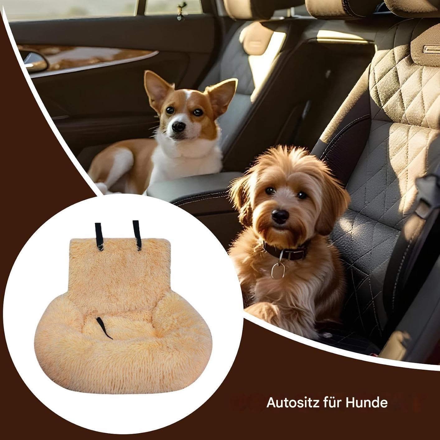 Sedile Auto Cani Cuscino Lavabile Auto Viaggio | Rialzo Morbido Da Auto Per Cani Adatto A Cuccioli Viaggi Stradali Vacanze Campeggio E Avventure