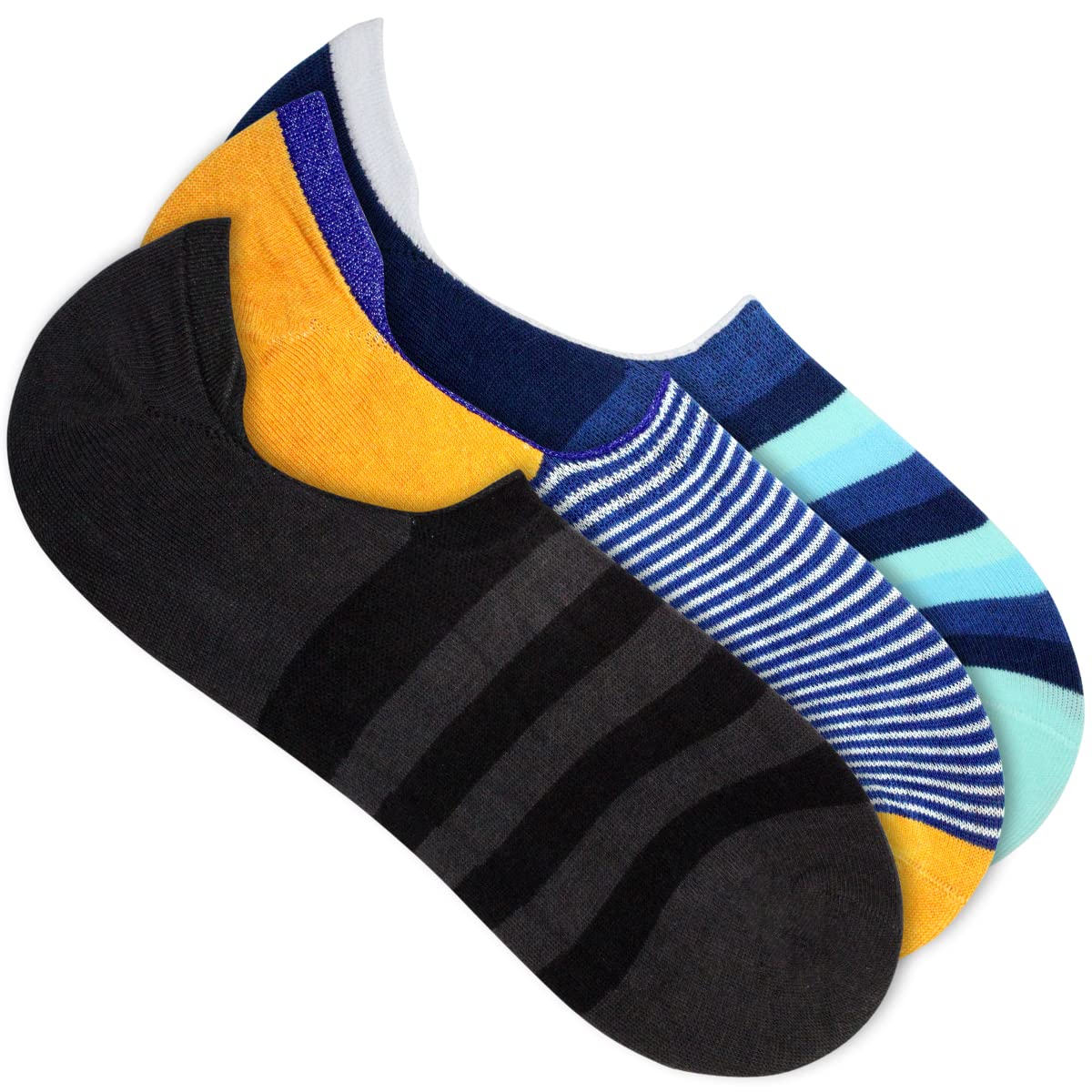man arden No Show Loafer Socks, World's Finest Cotton (Combo of 3 | Size: Free Size | Color: Multicolor)-picture-29