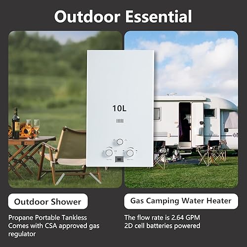 Miniatura 3 de Calentador de agua sin tanque de gas, instalación en interiores, calentador de agua caliente instantáneo, calentador de agua caliente de gas