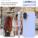 YATWIN Silicone Back Case for iPhone 16 Plus, Soft-Touch Phone Back Cover for Apple iPhone 16 Plus - Lilac gallery image