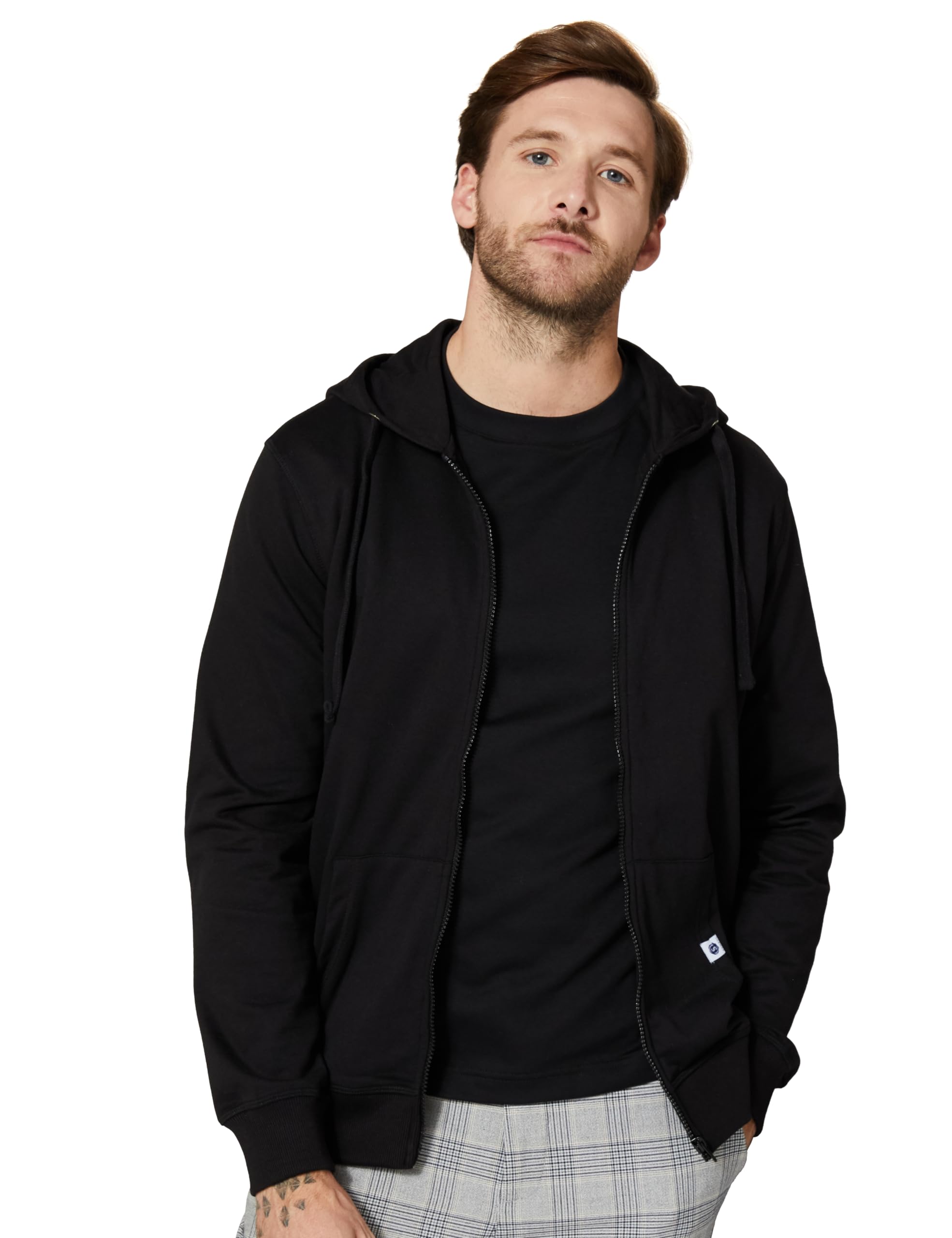 Amazon Brand - SymbolMen Cotton Rich Light Weight Crew Neck Sweatshirt (Regular Fit)