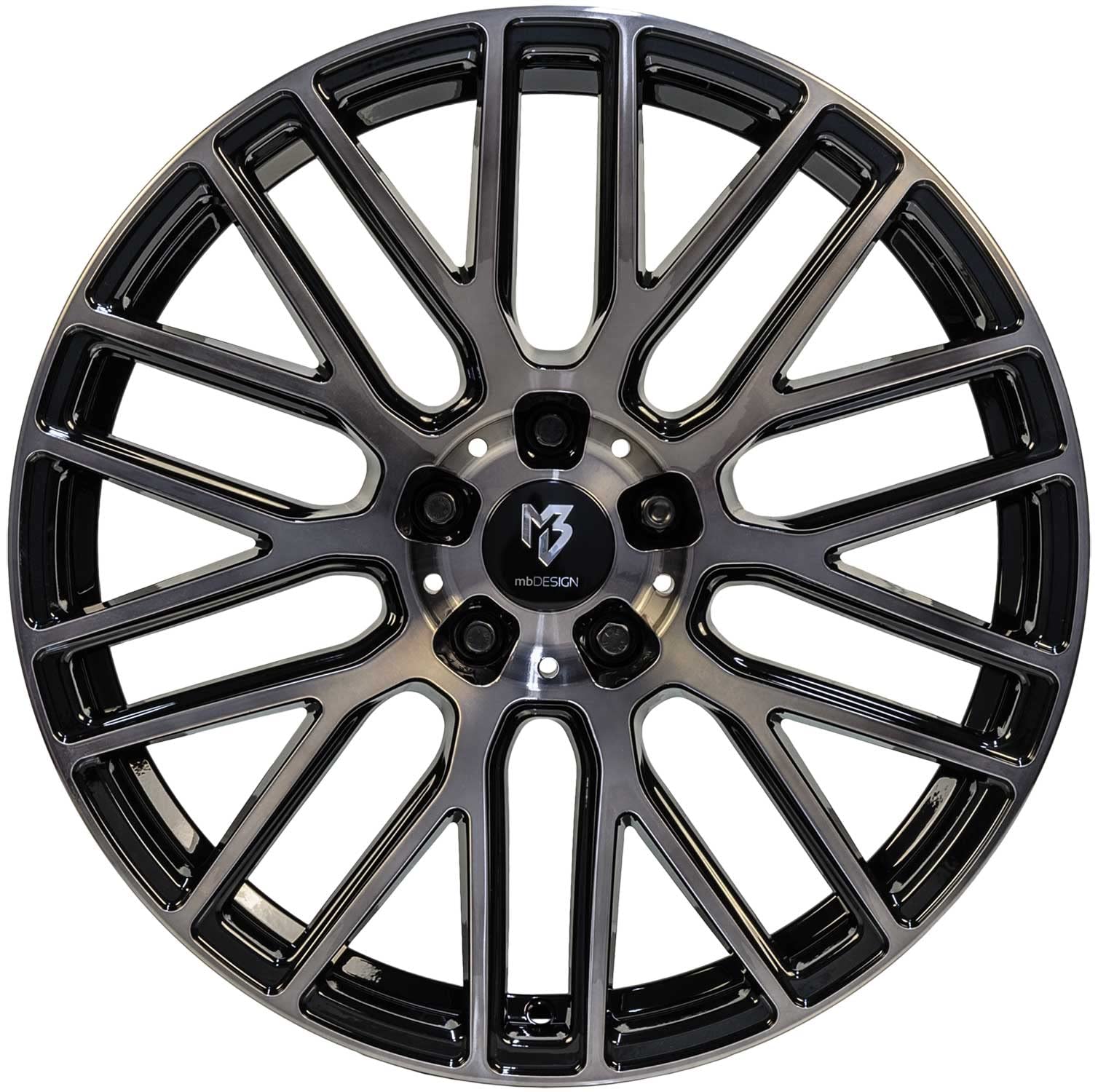 MB Design Felge KV4 8.5Jx18 ET45 5x120 Rauchschwarz glänzend poliert kompatibel mit VW Amarok T5 T6.1 T6 Touareg