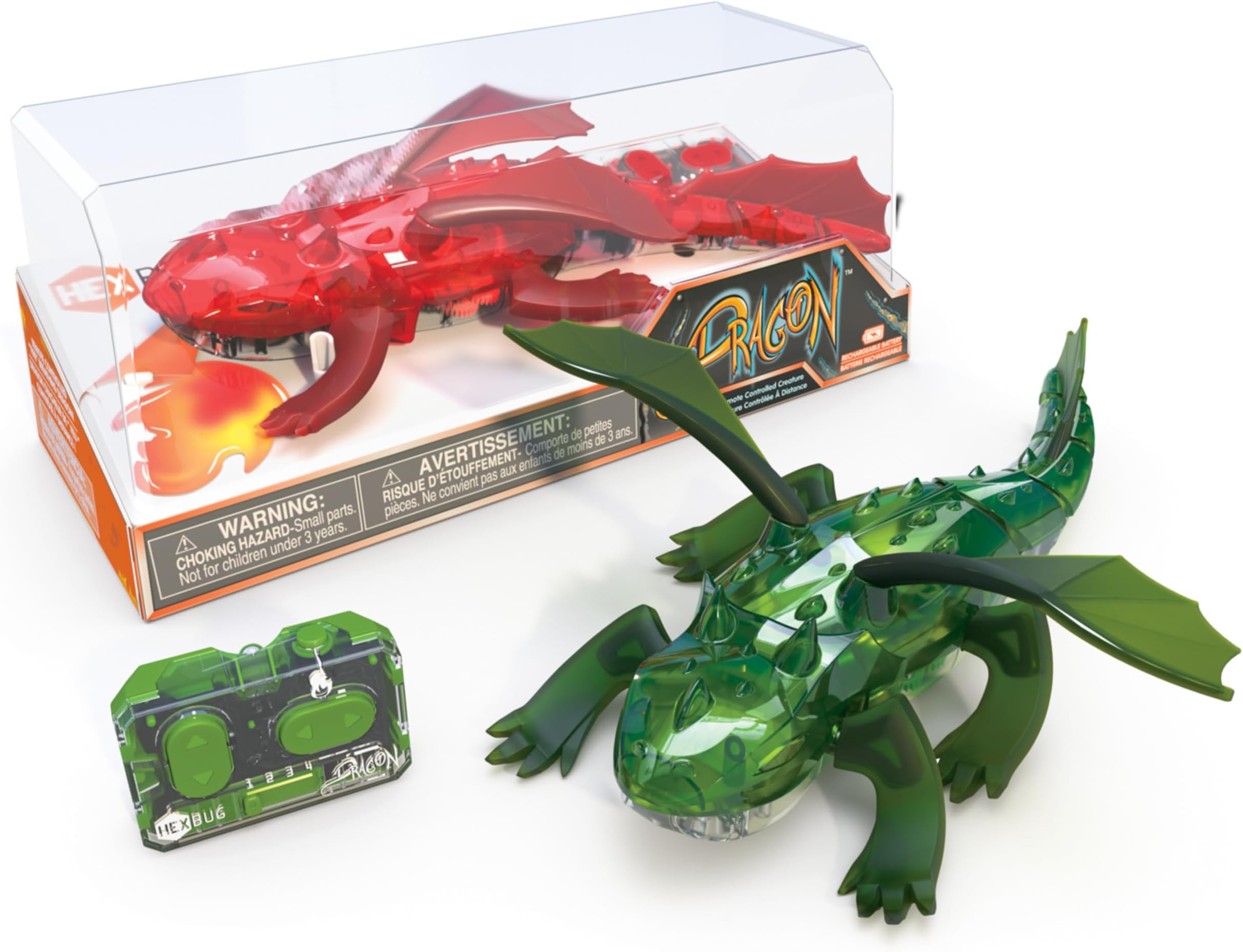 HEXBUG Remote Control Dragon - Rechargeable Robot Toy for Kids, Adjustable Robotic Figure STEM Toy for Boys & Girls Ages 8 & Up, Styles May Vary