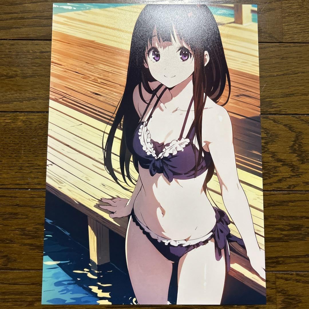 Amazon.co.jp: 千反田える 水着 氷菓 A4ポスター4種類