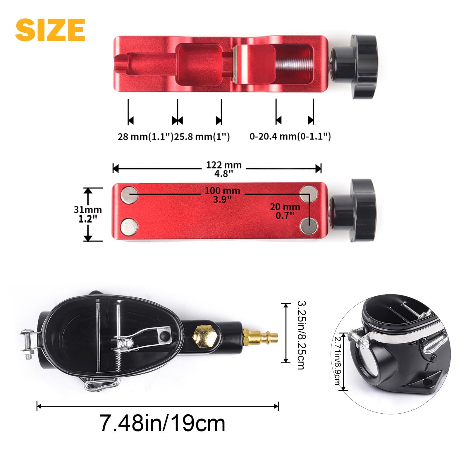 Amazon.com: CNRAQR Spark Plug Gap Tool & Pneumatic Spark Plug Cleaner Kit -  Air Sandblaster Cleaning Tool for Most 10mm 12mm 14mm 16mm Spark Plugs with  Feeler Gauge,Abrasive Media for Motorcycle, Lawn