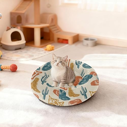 Miniatura 3 de KLL Western Style Hats Calming Anti Anxiety Pet Cat Beds fluffier Dog Pillow Bed for Small Size Pets Sleeping cama elevada para Perros Grandes