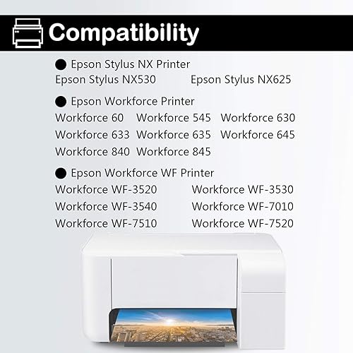 Miniatura 2 de Paquete de 4 cartuchos de tinta de repuesto T127 para Epson 127 T127 uso para Workforce 545 845 645 WF-3540 WF-3520 WF-7010 WF-7510 WF-7520 NX530