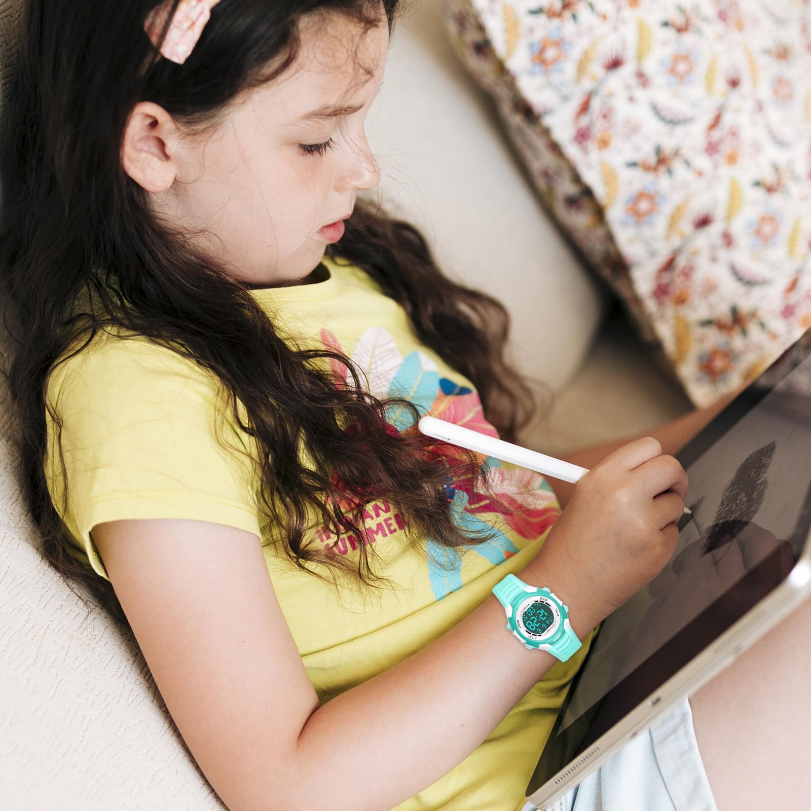 Juboos Reloj Digital Deportivo para Niños, LED, Resistente al Agua, Alarma, Cronómetro