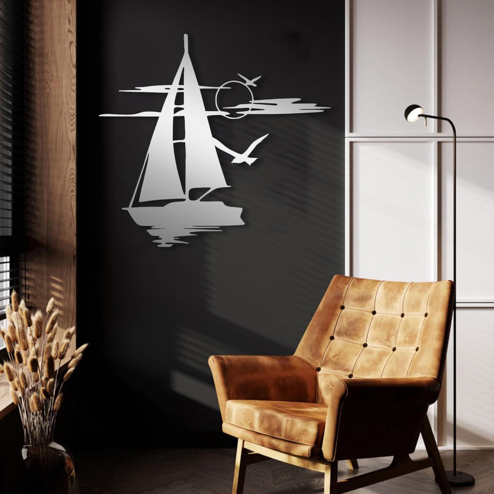 Sailboat Metal Wall Art, Sailboat Wall Decor, Nautical Wall