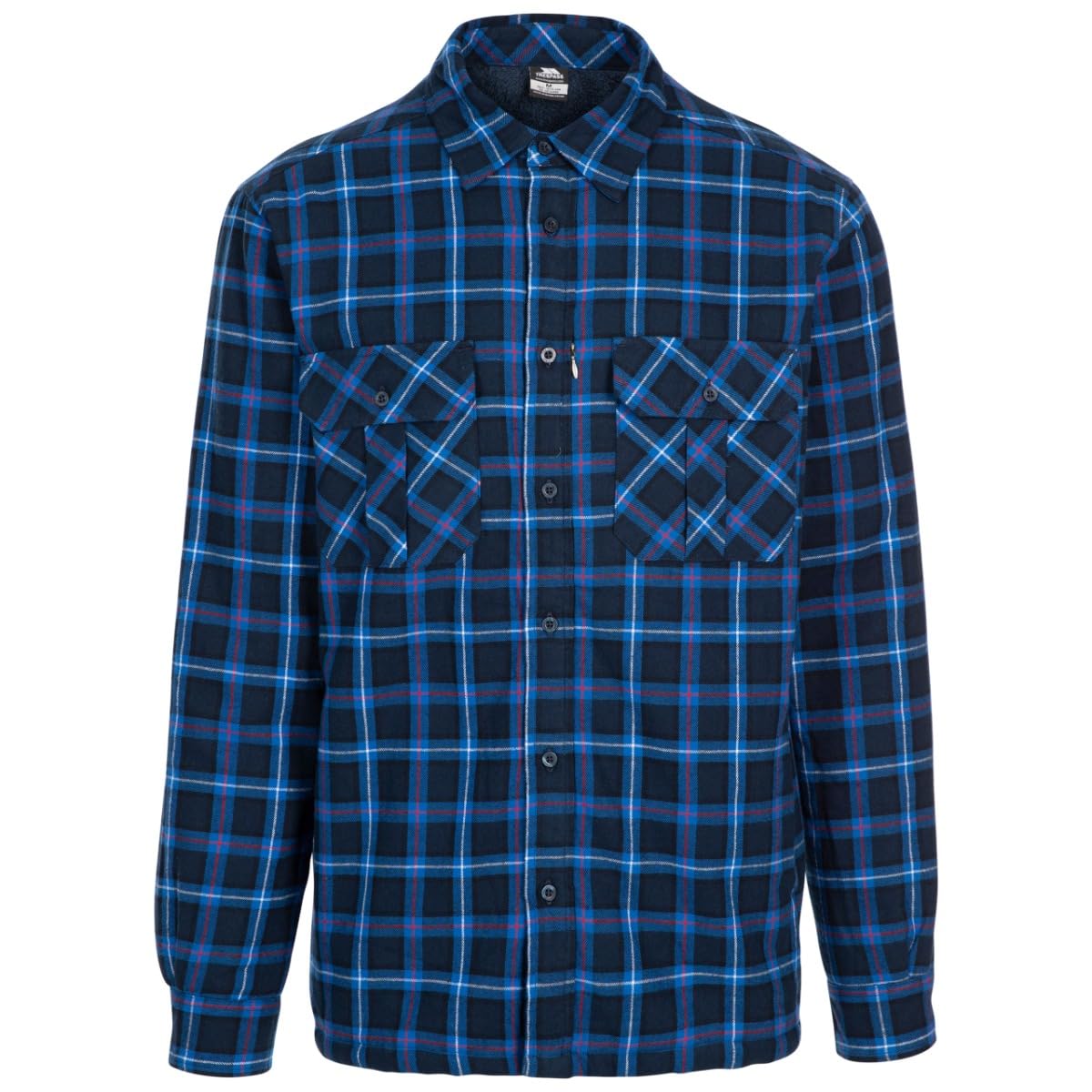 Trespass Men's Dark Blue Check Rapeseed Long Sleeved Check Shirt Casual Top