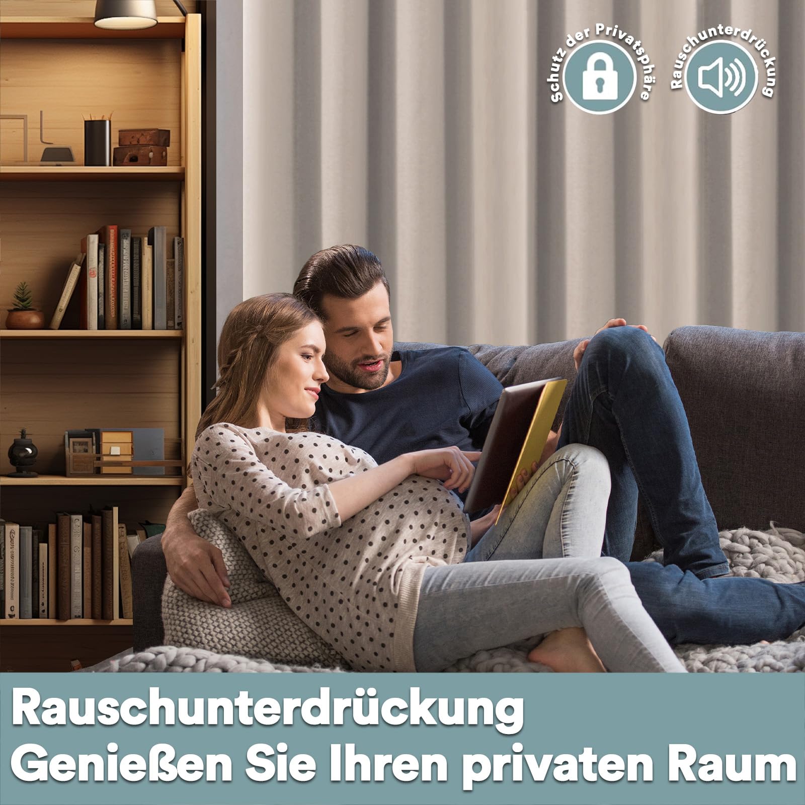 BellaHills Gardinen Blickdicht Wohnzimmer Vorhänge mit Ösen Vorhang 2-Set H 260 x B 140 cm Thermo Vorhänge Kälteschutz 100% Blackout Thermal Curtains for Living Room, Natur