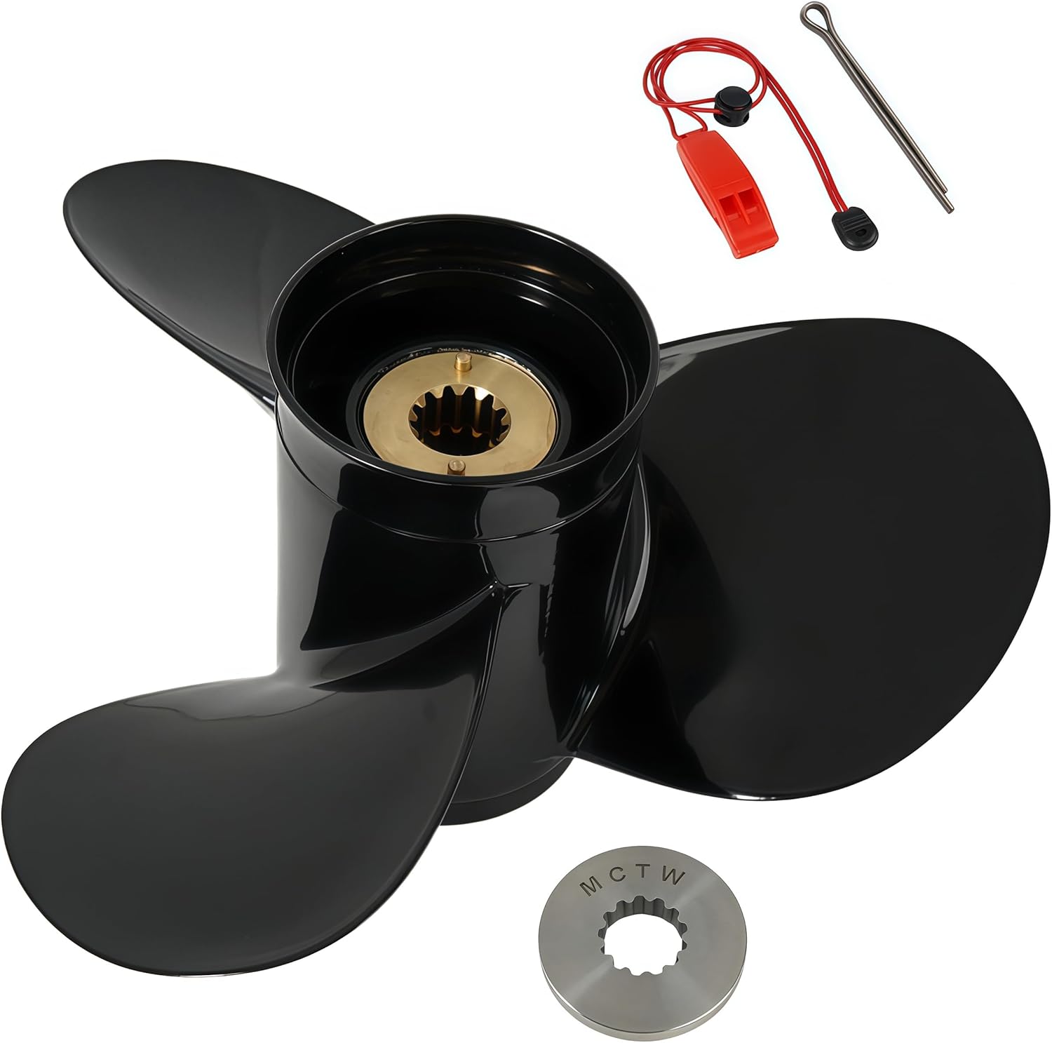 Upgrade OEM 13 Spline Tooth Aluminum Outboard Propeller fit Mercury Engines 25/30/35/40/45/50/55/60/70/75hp,3-1/4" Gearcase,RH
