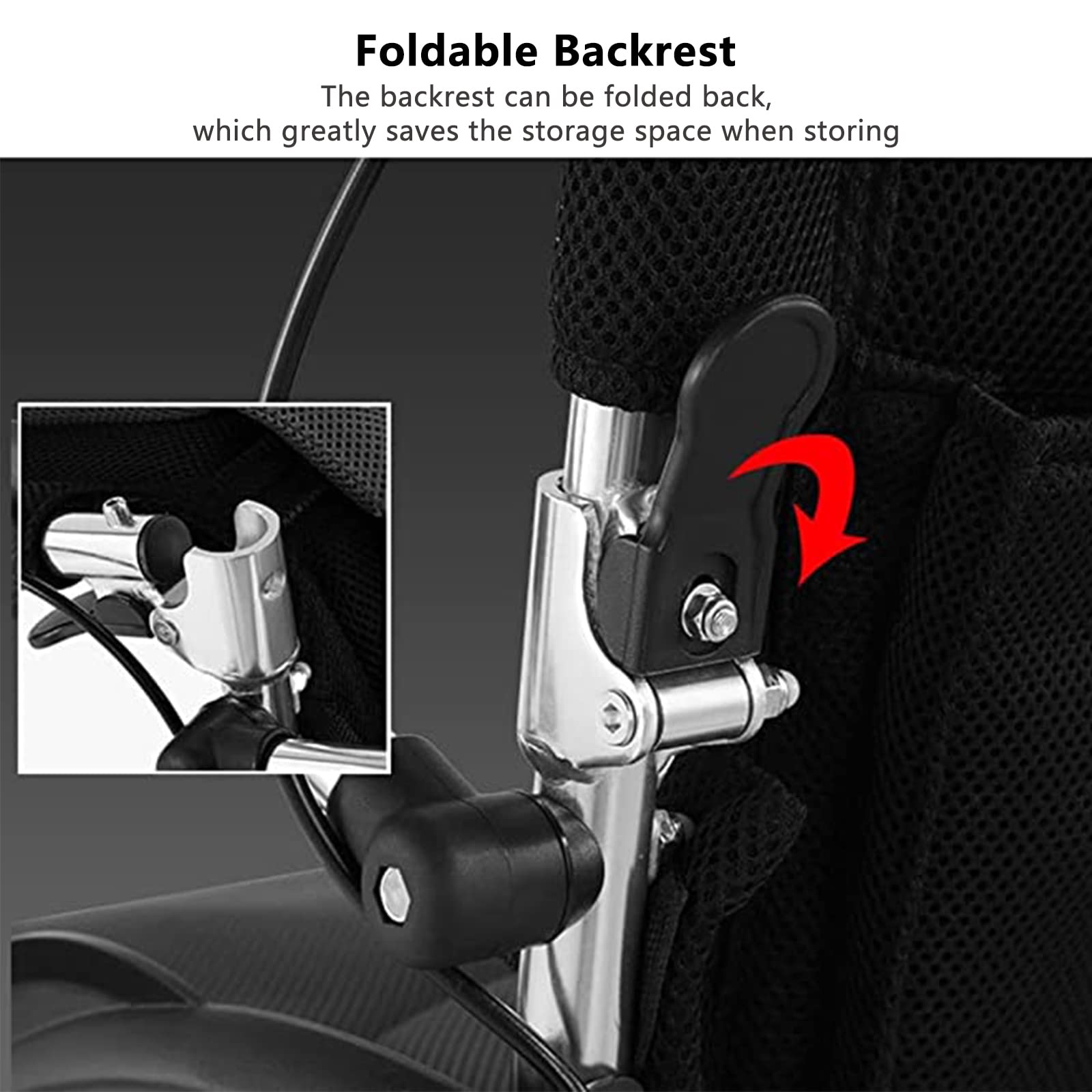 Silla de Ruedas móvil Plegable, Silla de Ruedas de Transporte, Silla de Ruedas de Aluminio, Ligera, portátil y Plegable con aleación de magnesio, reposabrazos completos,Black