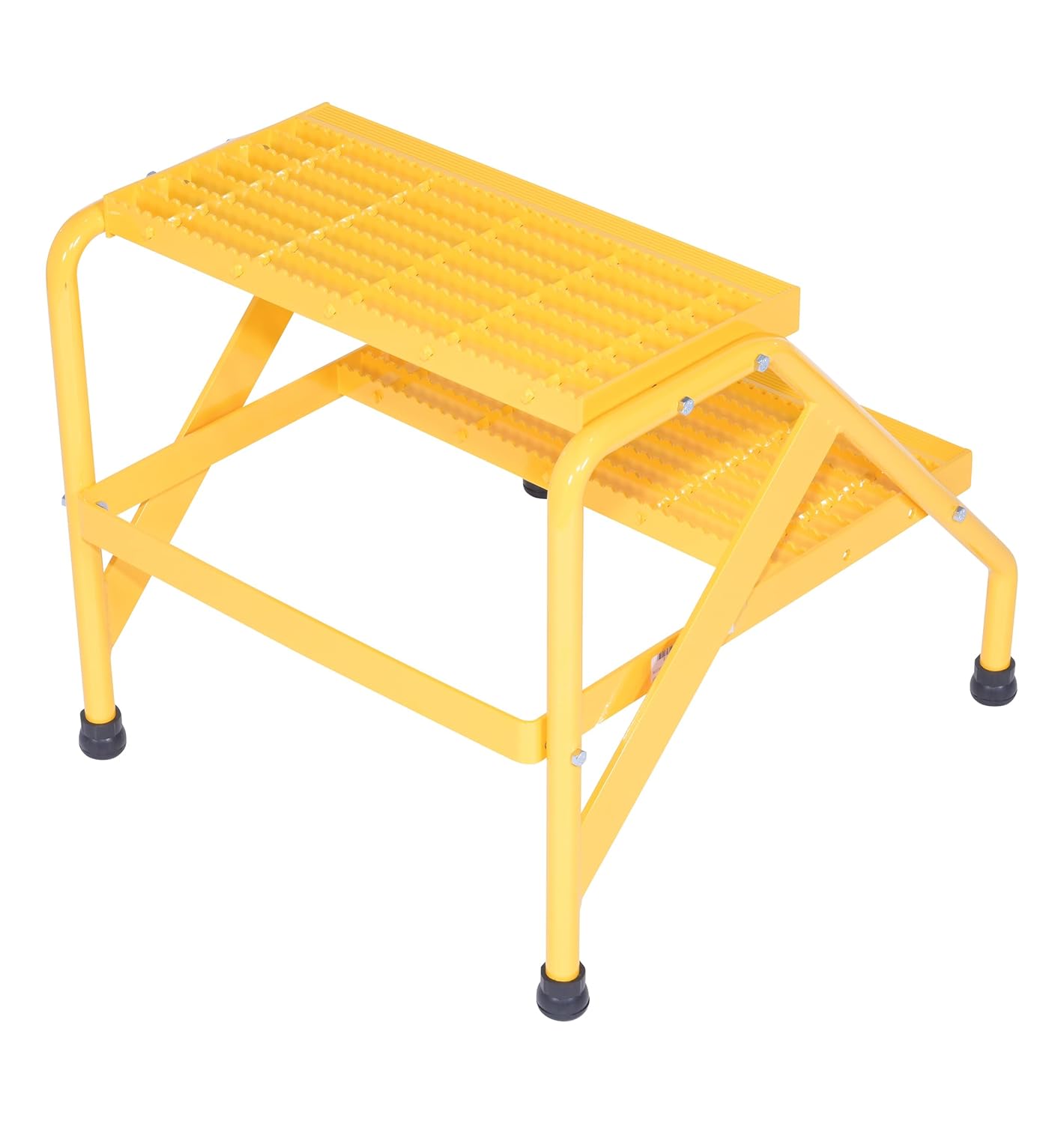 Vestil SSA-2-KD-Y Aluminum 2 Step Knock Down Stand 500 Lb. Capacity Yellow