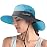 ZOORON 1 Pack Women\'s Ponytail Safari Sun Hat,Wide Brim UV Protection Outdoor Bucket Hat,Foldable Beach Summer Fishing Hat