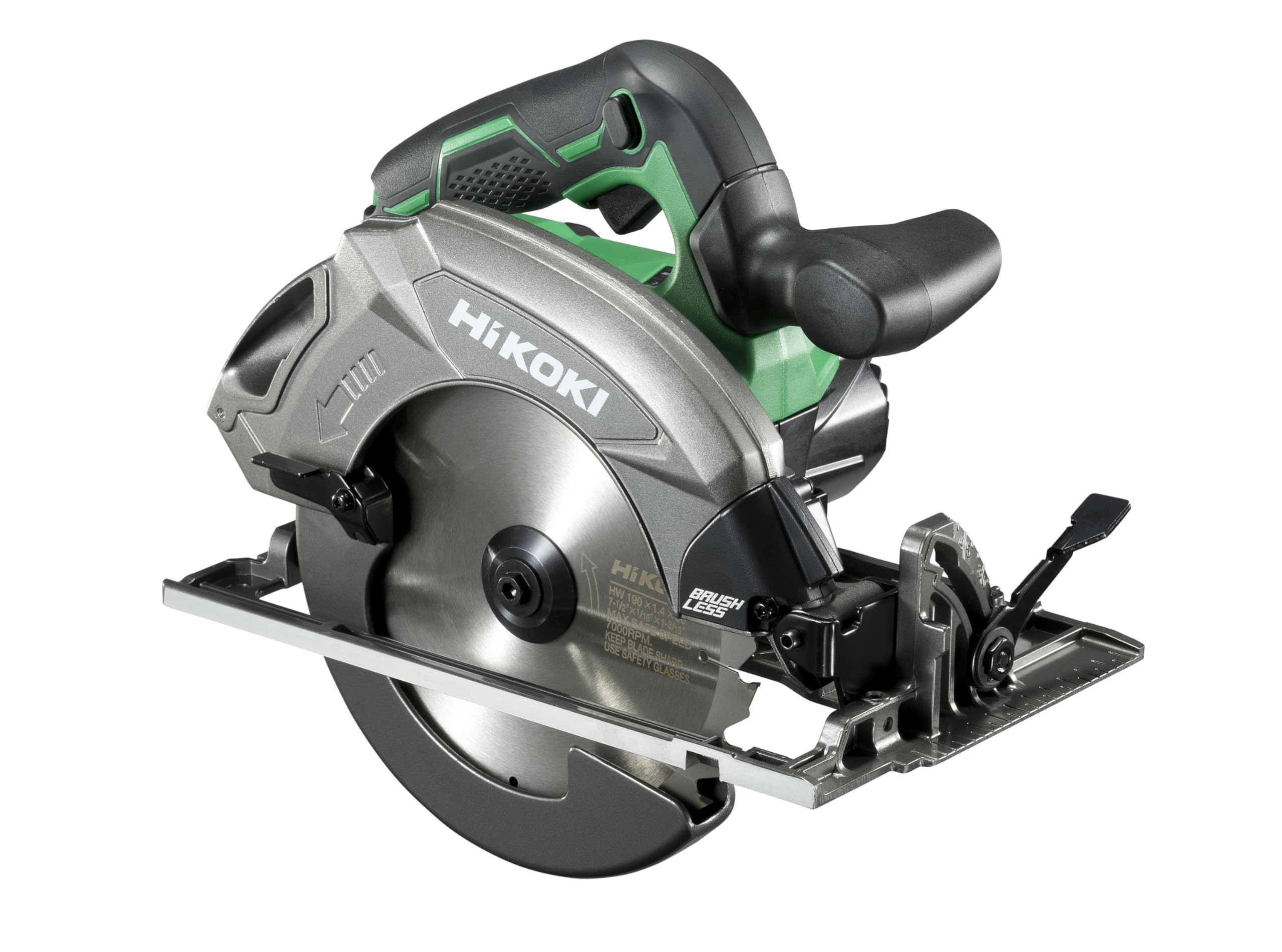 HiKOKI C1807DA Scie Circulaire Sans Fil, 18V, Brushless, 190 mm, Coffret | Moteur sans charbons, sans batterie ni chargeur, coupe 64.5 mm, mode silencieux, LED double, blocage de broche, HSC IV