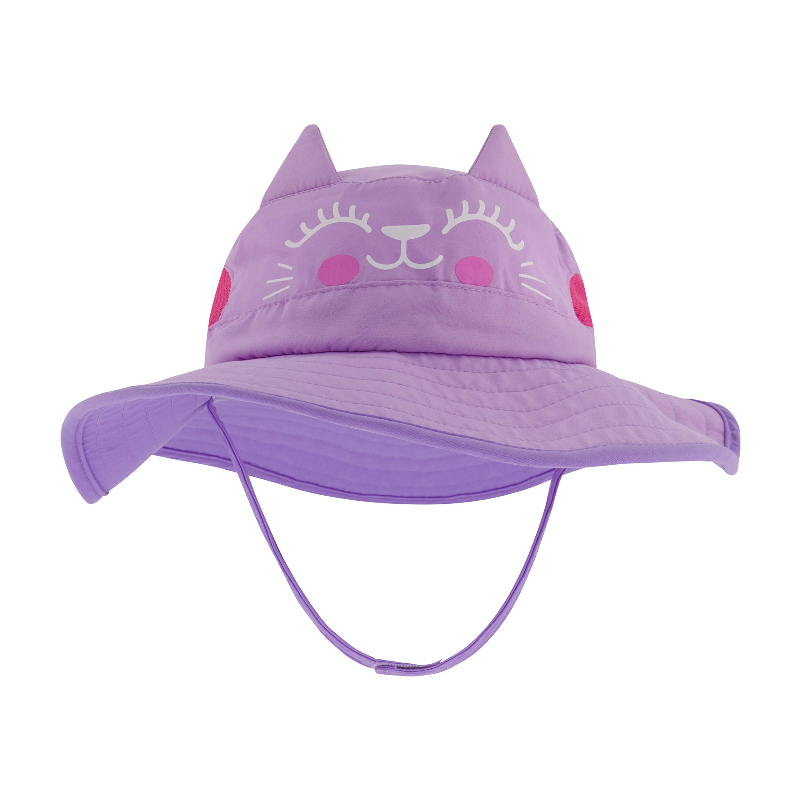 Sombrero de sol para niñas y niños con protección UV, sombrero de playa para niños pequeños, sombrero de pesca safari (2-7 años), Gato, 3-6 Years
