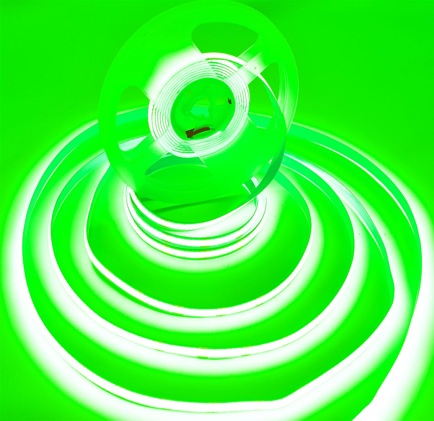COB Strip Lights，DC12V 16.4ft/5m Super Bright Dimmable 38400LM LED Light Strips, High Density Non-Waterproof 1920 LEDs Ribbon Light, More Evener Lighting Than SMD Strip Lights (Green)