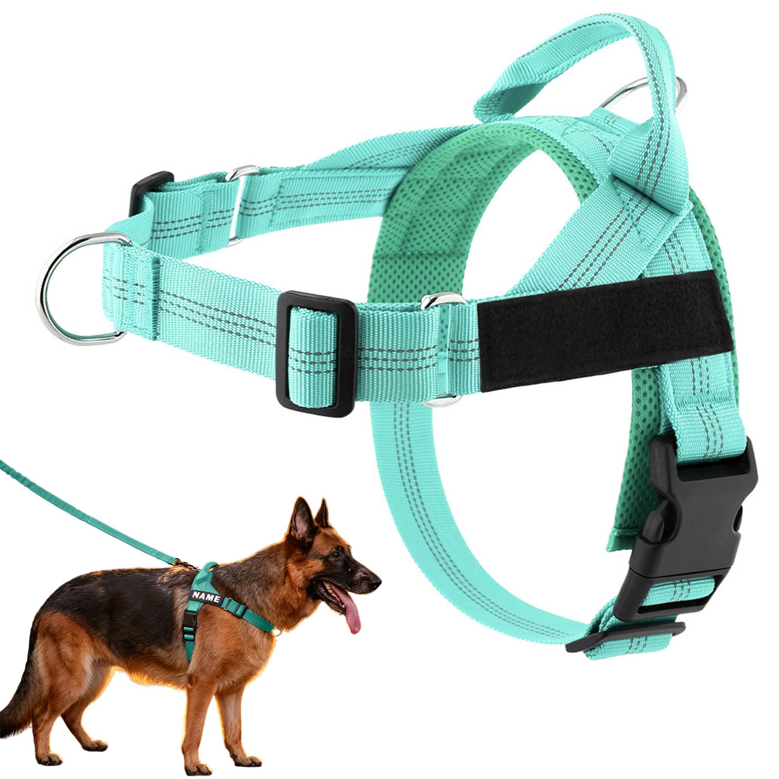 ParoPet No Pull Adjustable Dog Harness,Breathable Comfort Pet Walking Vest Harness with Secure Buckle Design, Ideal for Medium Large Dogs Daily Outdoor Walking Training and Travel Activities