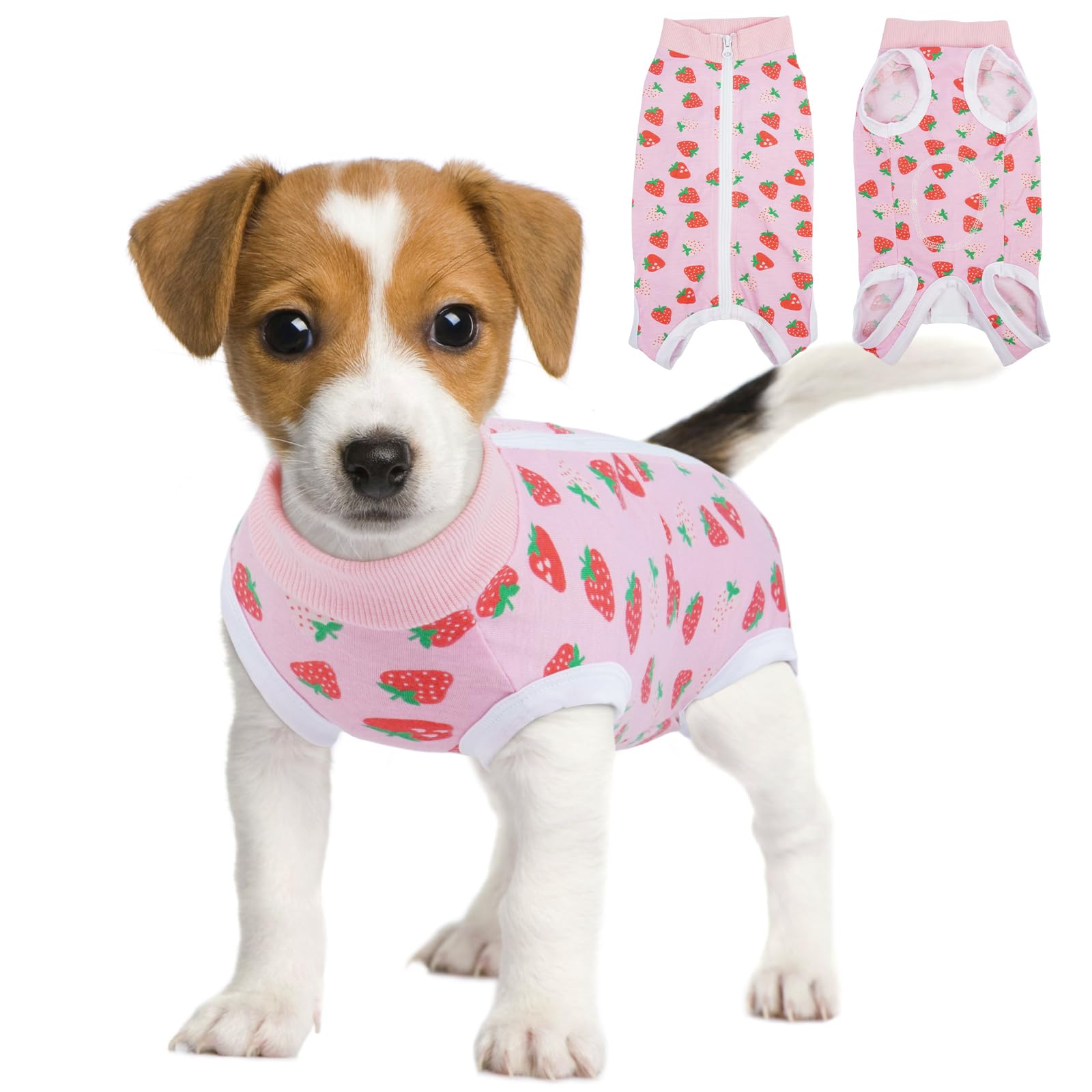 BRKURLEG Small Dog Recovery Suit After Surgery Female Male, Pink M