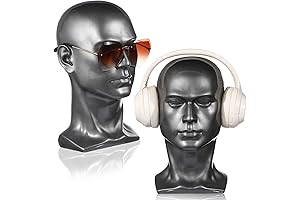 2 Pcs Large Male Mannequin Head PVC Wig Display Stand