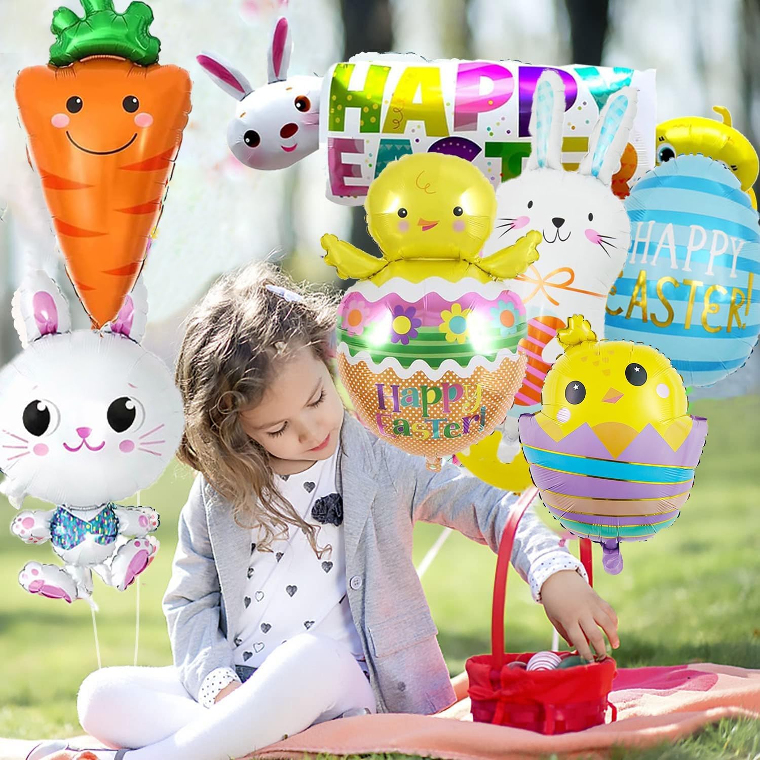 Kaninchen Luftballons, 6 Stück Hase Folienballon O Produktbild-Vorschau 10
