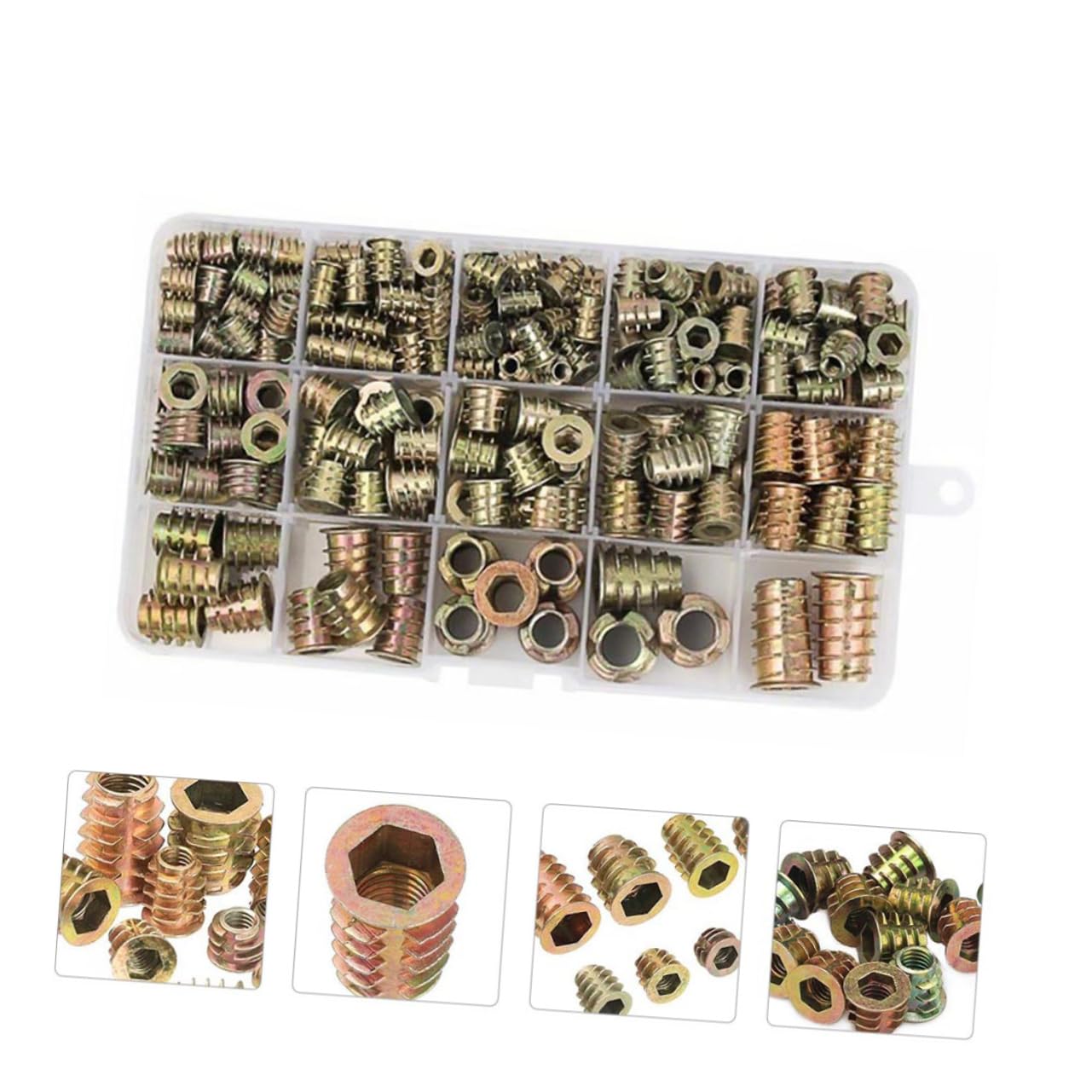 Cabilock 460piezas Incrustadas Tuercas De Enchufe y Atornilladas Muebles Hogar Color