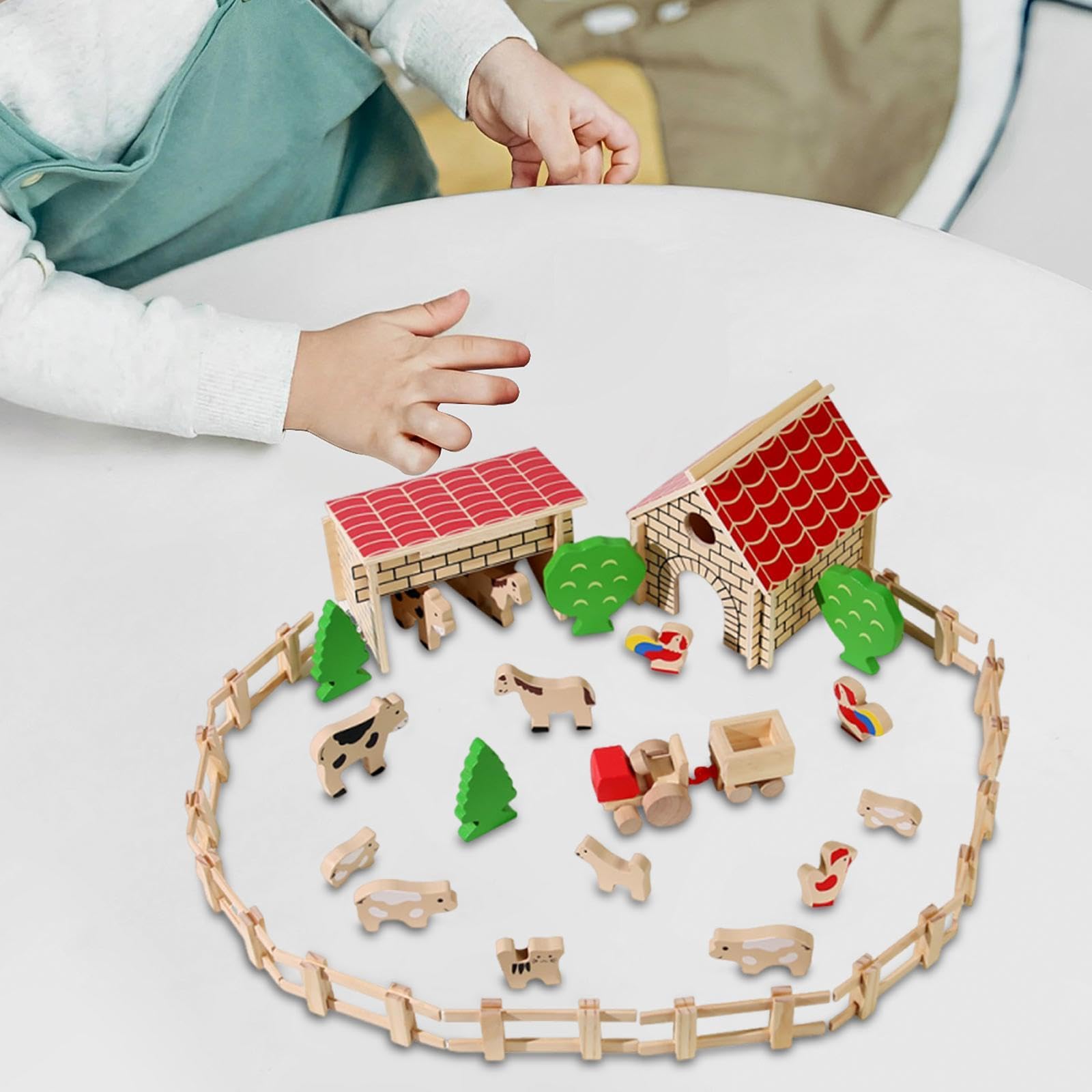 Juguete de Animales de Granja de Granero para Niños, Figuras de Animales, Juguete de Granja