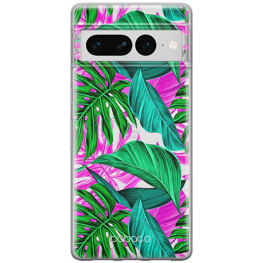 Babaco ERT GROUP mobile phone case for Google PIXEL 7 PRO original and officially Licensed pattern Plants 004 optimally adapted to the shape of the mobile phone, partially transparent