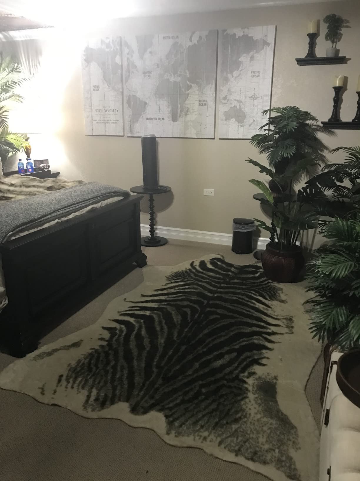 17/mo Finance Erin Gates by Momeni Acadia Zebra Grey Faux Hide Area