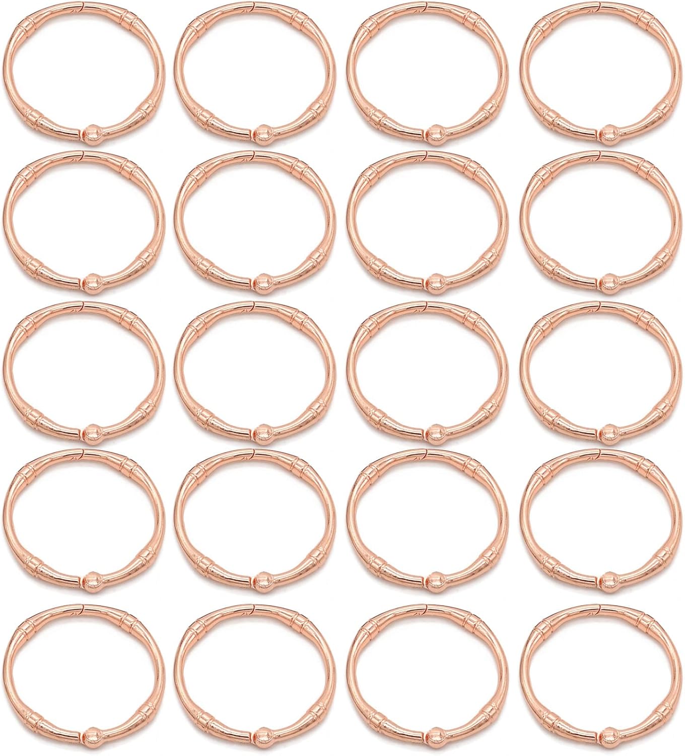 Shower Curtain Hooks Zinc Alloy Decorative Shower Rings for Bathroom Shower Rod Glide Smoothly Round Shower Rings 20Pcs,d