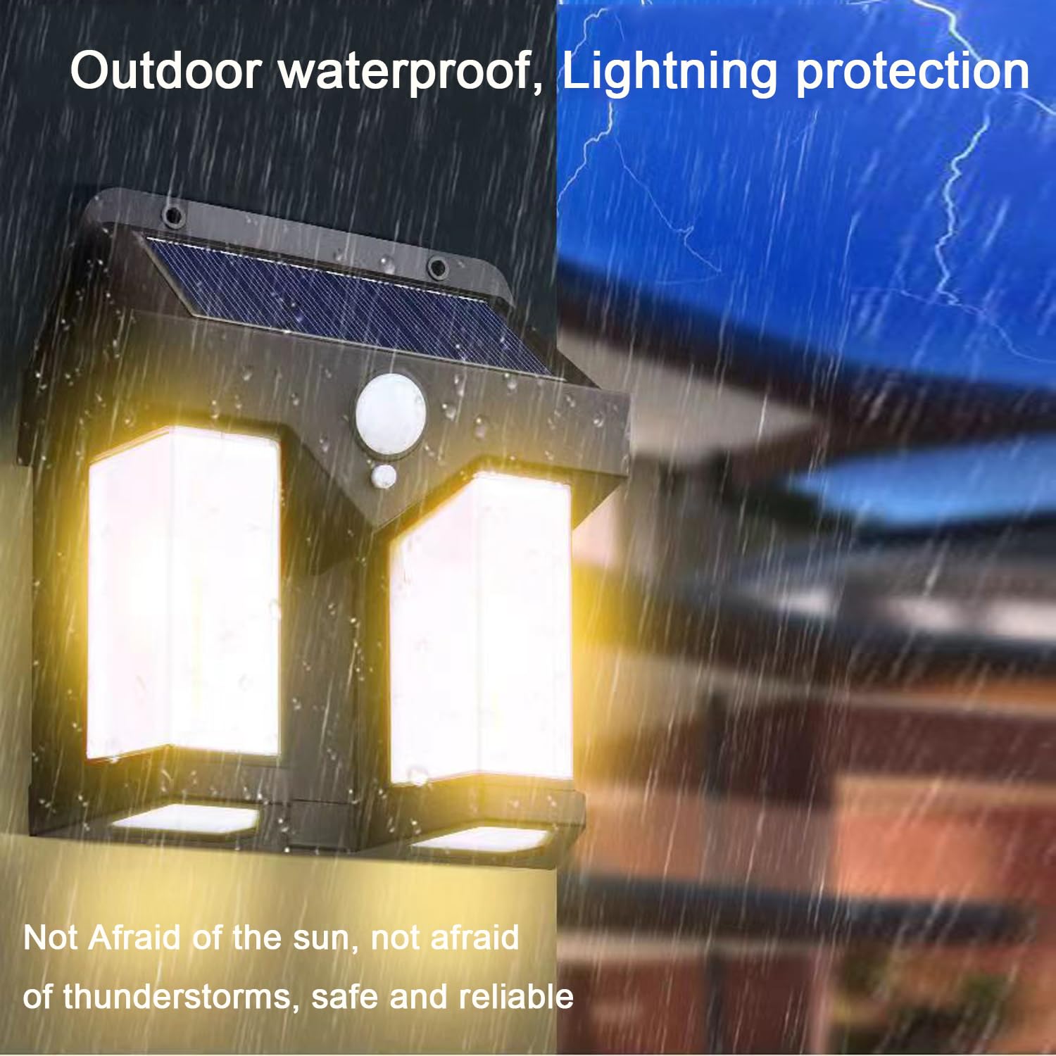 12Pack Solar Outdoor LED Wall Lights, Solar Motion Sensor Security Lights with 3 Lighting Modes Cordless LED Flood Light Solar Wall Lights Waterproof Solar Powered Lights for Wall Garden Garage 2