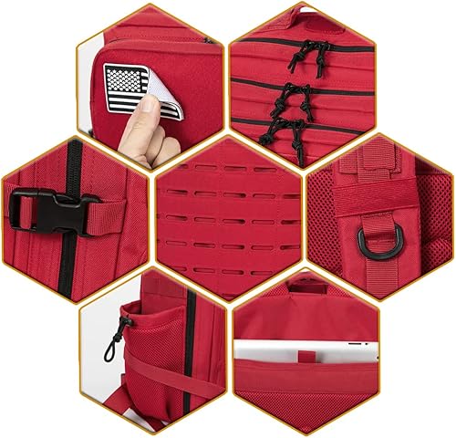 Miniatura 82 de QT&QY Mochilas tácticas militares para hombres, mochila Molle de 35 L, 45 L, bolsa grande de 3 días, mochila de senderismo con soporte para botella