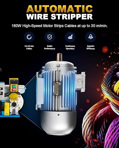 Miniatura 4 de CO-Z Máquina de pelar de alambre eléctrico motorizada y automática Pelacables portátil para reciclaje de cobre de chatarra