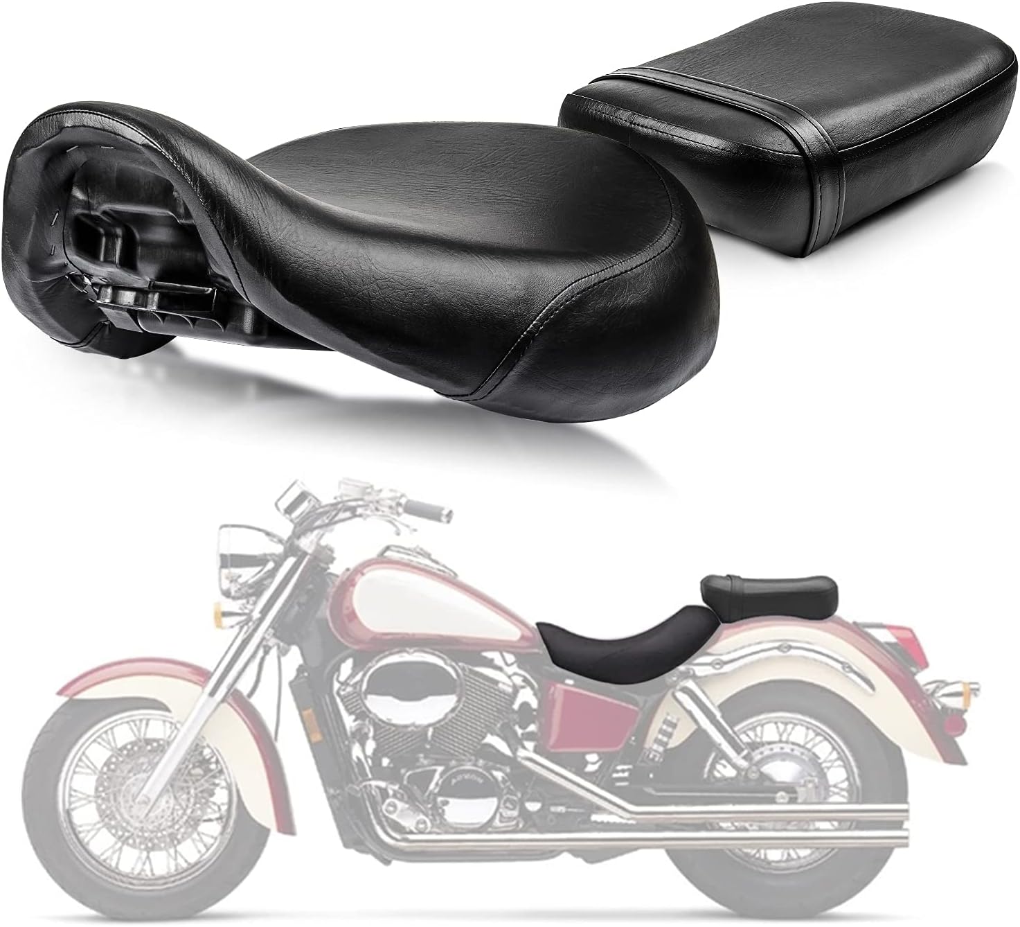 PSLER Front Rider Driver Seat Pillion Cushion for Shadow ACE VT750 VTC750C VTC750CD 1998 1999 2000 2001 2002 2003