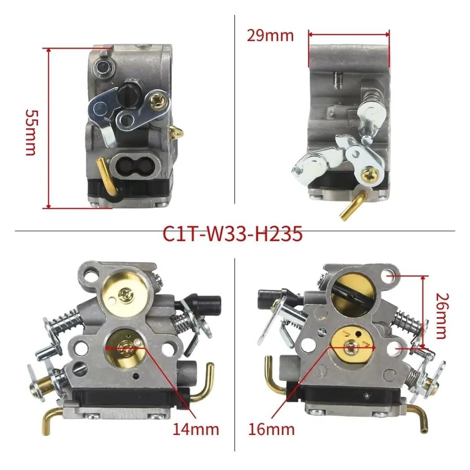 para Carburador De Motosierra 235 235E 236 236E 240 240E C1T-W33-H235 con Filtro Aire Y Tubo Combustible Kit Carburador