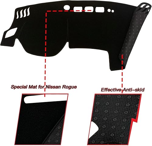 Miniatura 3 de Cubierta del tapete para salpicadero, consola central interior personalizada compatible con Nissan Rogue S SV SL SUV 2021 2022 accesorios de tablero