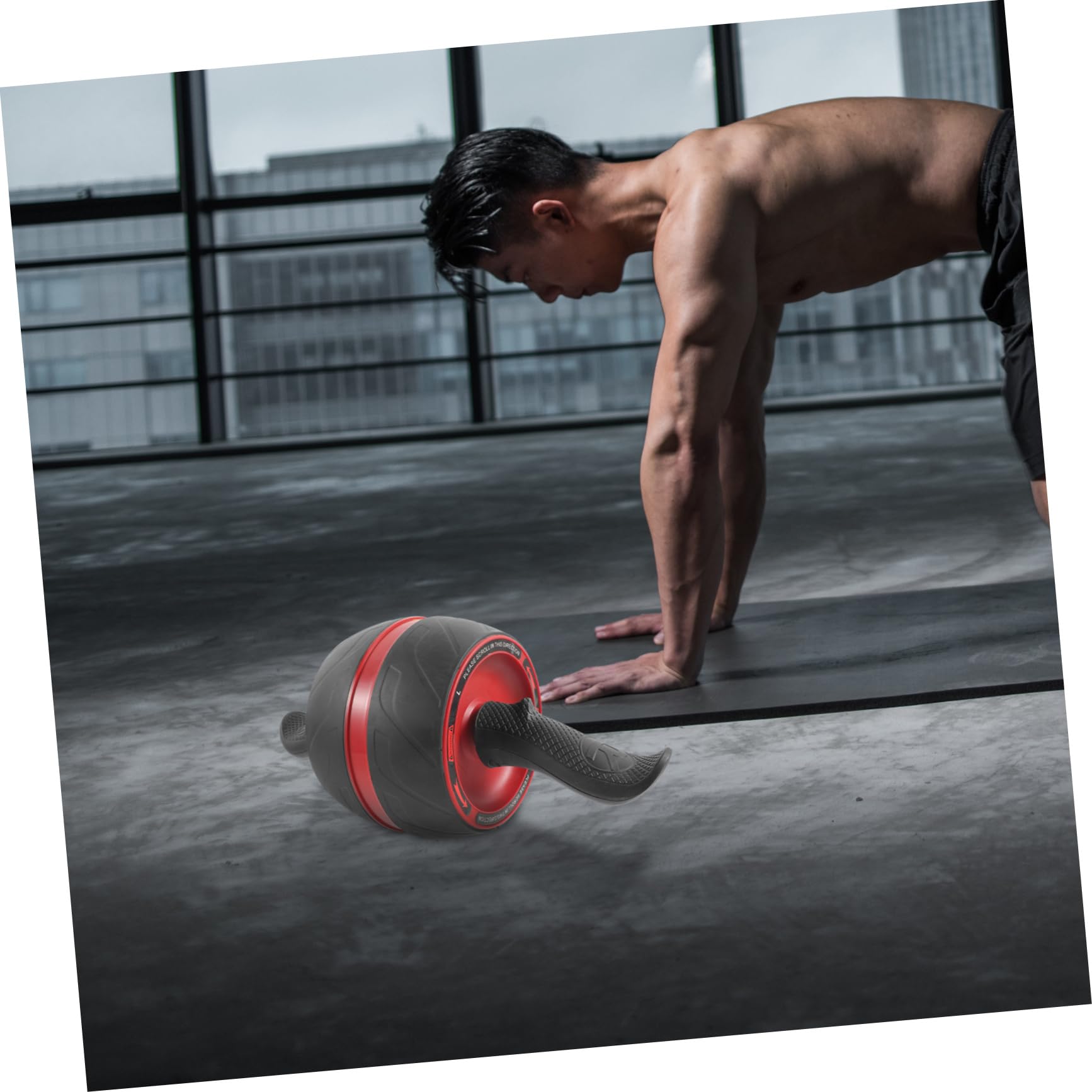 TOYANDONA Abdominal Automática Entrenamiento Casa Rodillo de Ejercicio Tonificar Abdominales y Brazos Equipamiento Fitness Hombres y Mujeres