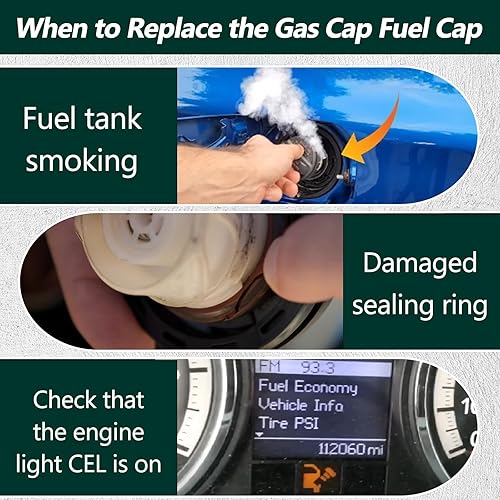 Miniatura 6 de Tapa de gas con bloqueo compatible con Jeep Wrangler JK TJ Cherokee Compass Grand Cherokee Liberty, Lock Tapa de combustible Ram 1500 2500 3500