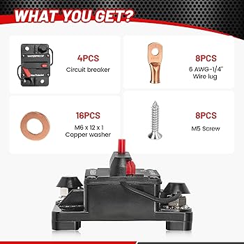 Amazon.com: RED WOLF 150 Amp Circuit Breaker Manual Reset