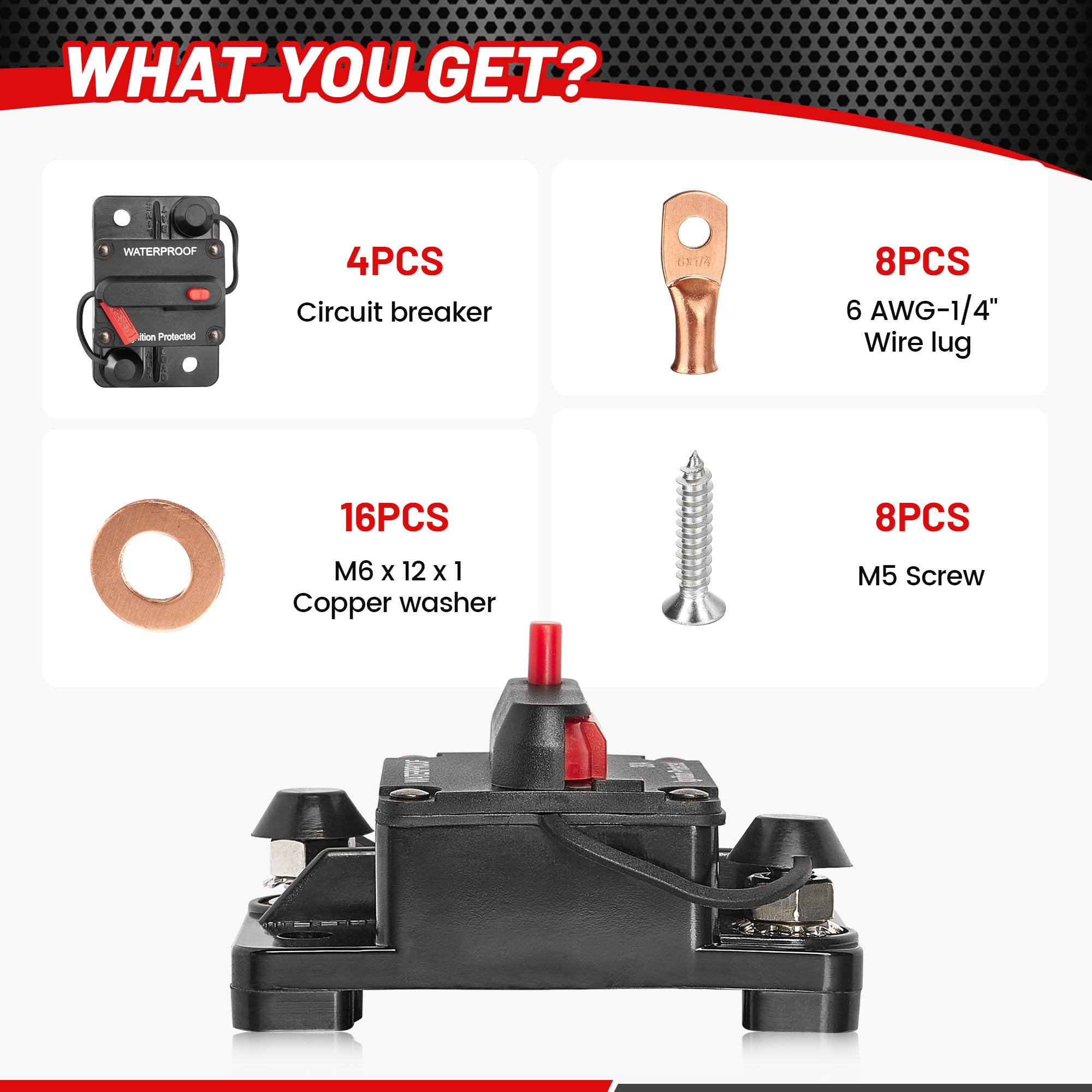 Amazon.com: RED WOLF 150 Amp Circuit Breaker Manual Reset