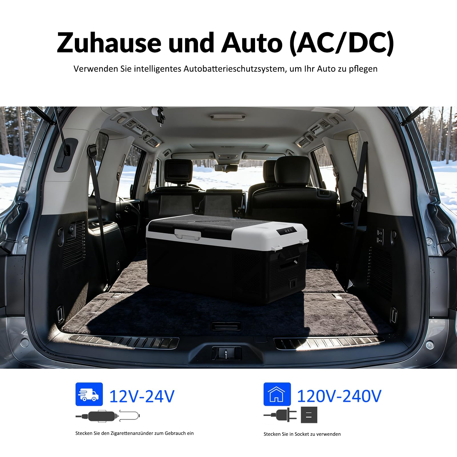 KM15 16L Kompressor Kühlbox Auto Mini Kühlschrank Elektrische Tragbare Camping-Kühlbox Gefrierbox 12/24v für Lkw, Boot, -20℃-20℃